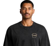 Load image into Gallery viewer, Union Hall Honest Heavyweight Stone Wash Tee | Black