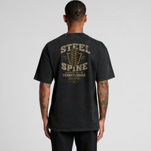 Load image into Gallery viewer, Steel Spine Heavyweight Stone Wash Tee | Fetterman Pennsylvania Graphic Shirt
