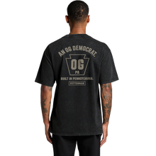 Load image into Gallery viewer, An OG Democrat Heavyweight Stone Wash Tee | Black
